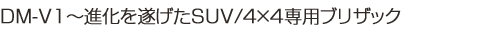 DM-V1～進化を遂げたSUV/4×4専用ブリザック